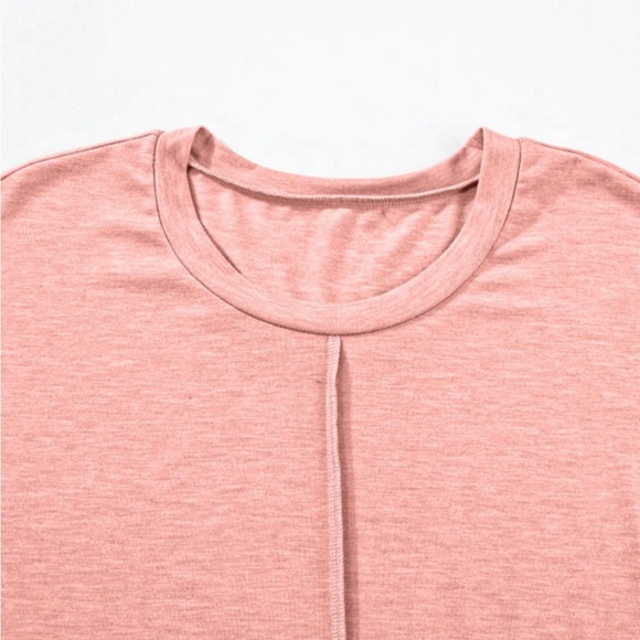 Rose Pink Out Seam Summer Stretch Mini Dress - Picture 5 of 7